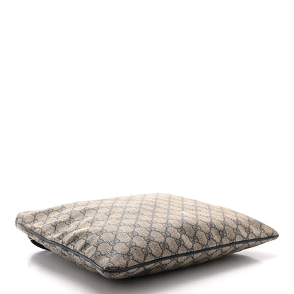 Gucci GG Plus Monogram Large Flat Messenger Bag Beige Blue 4 of 17