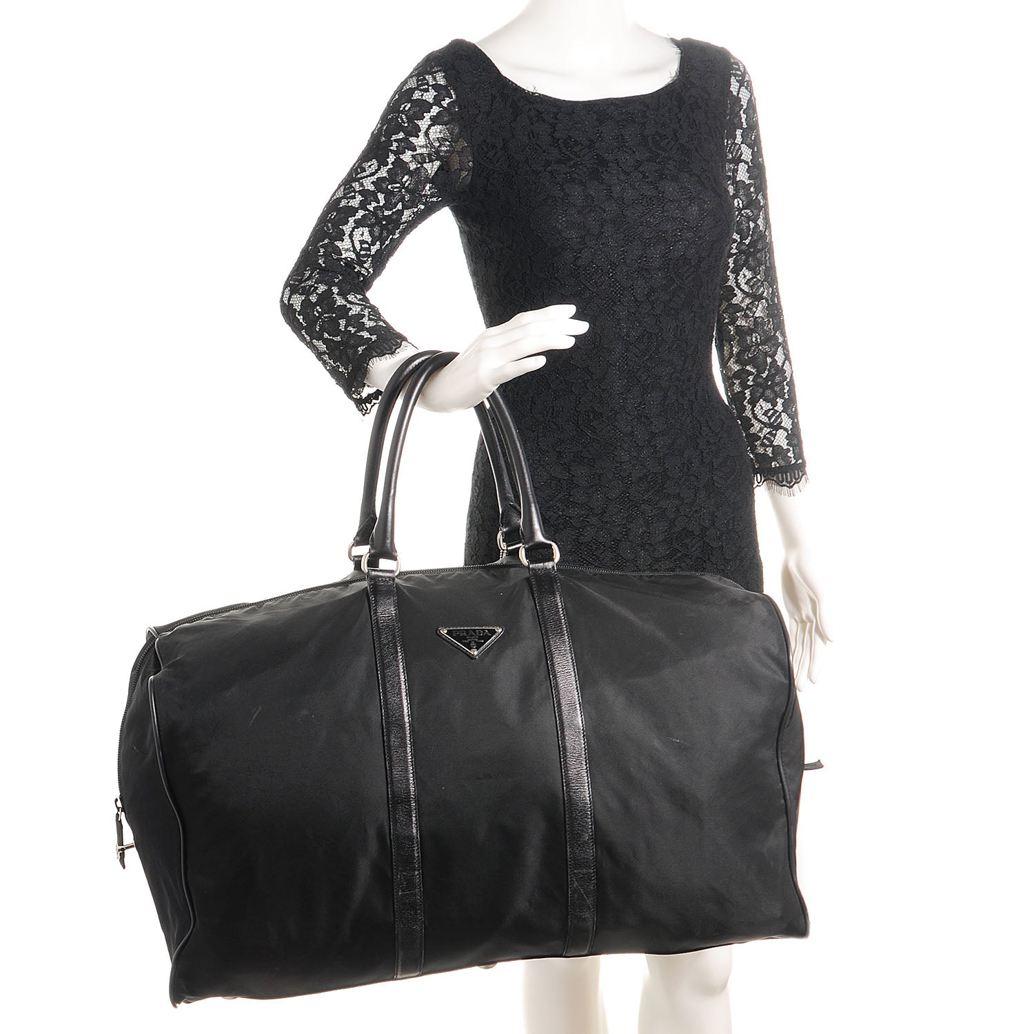 Prada Nylon Viaggio Duffle Black 2 of 9