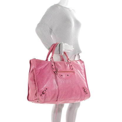 Balenciaga Agneau Classic Hardware Weekender Bubblegum 2 of 10