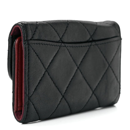 Chanel Lambskin Quilted 6 Key Holder Black 3 of 13