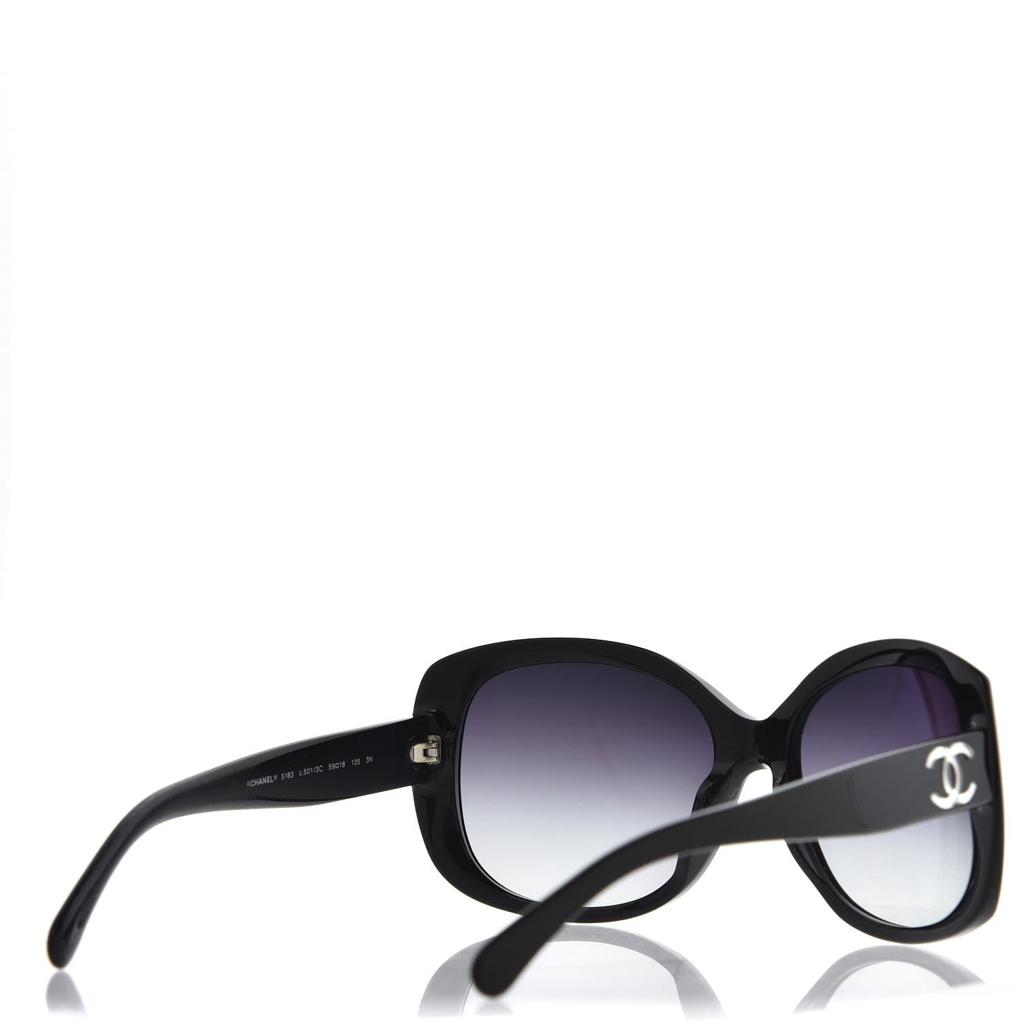 Chanel CC Sunglasses 5183 Black 4 of 8