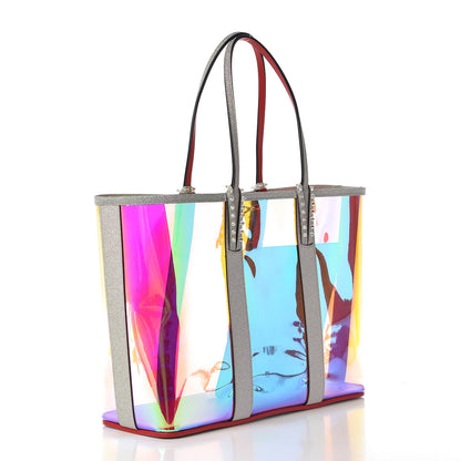 Christian Louboutin PVC Spikes East West Cabata Tote Silver 3 of 8