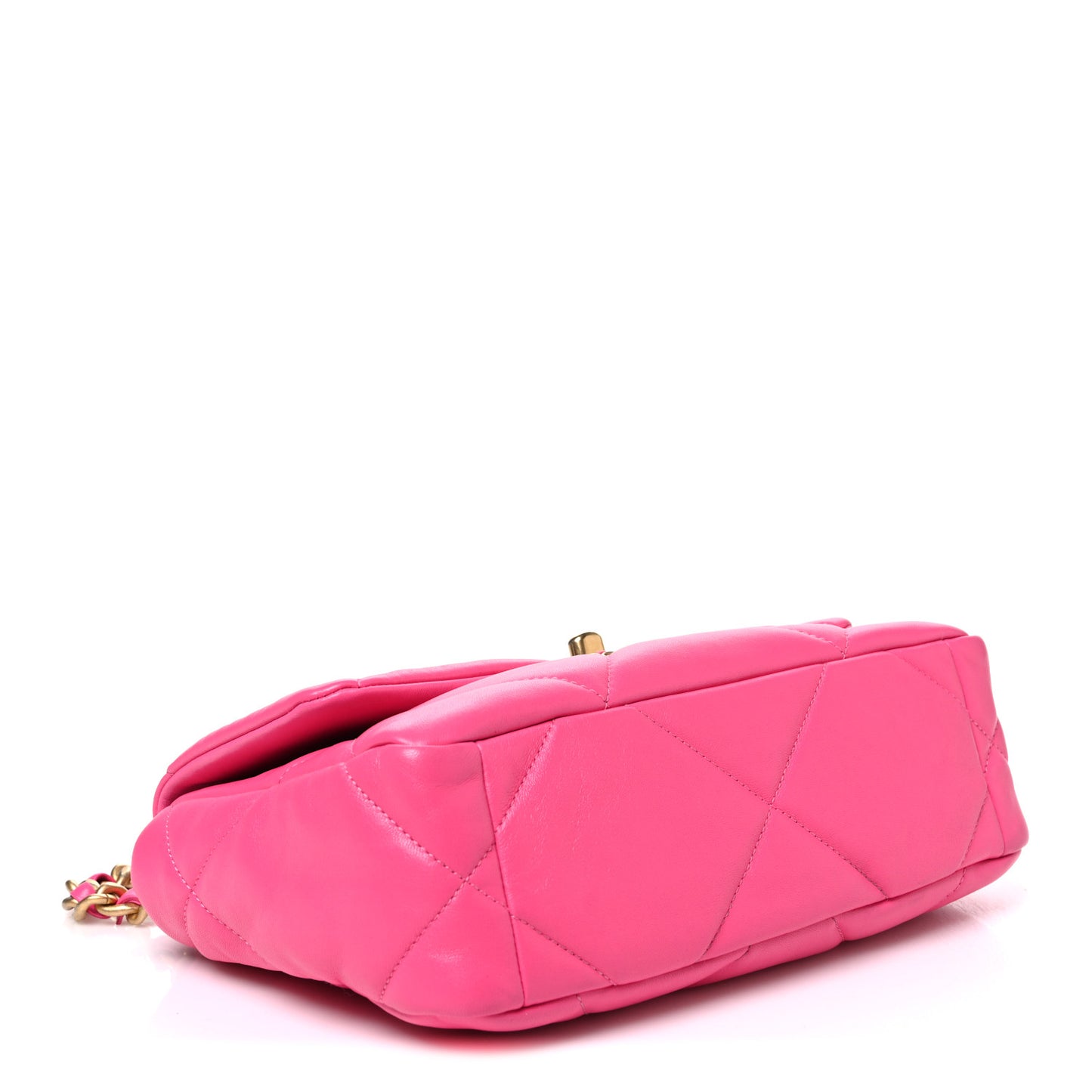 Lambskin Quilted Medium Chanel 19 Flap Dark Pink