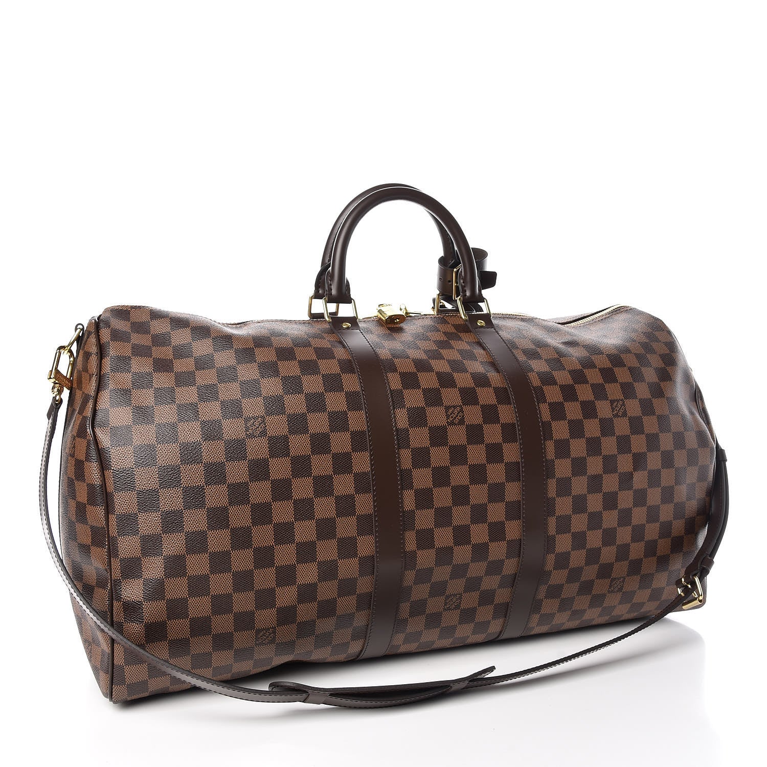 Louis Vuitton Damier Ebene Keepall Bandouliere 55 3 of 10