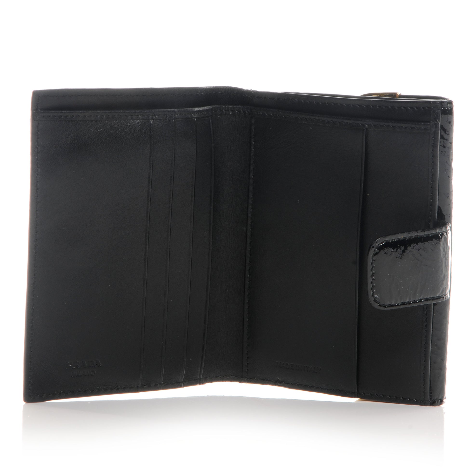 Prada Vernice Wallet Black 7 of 10