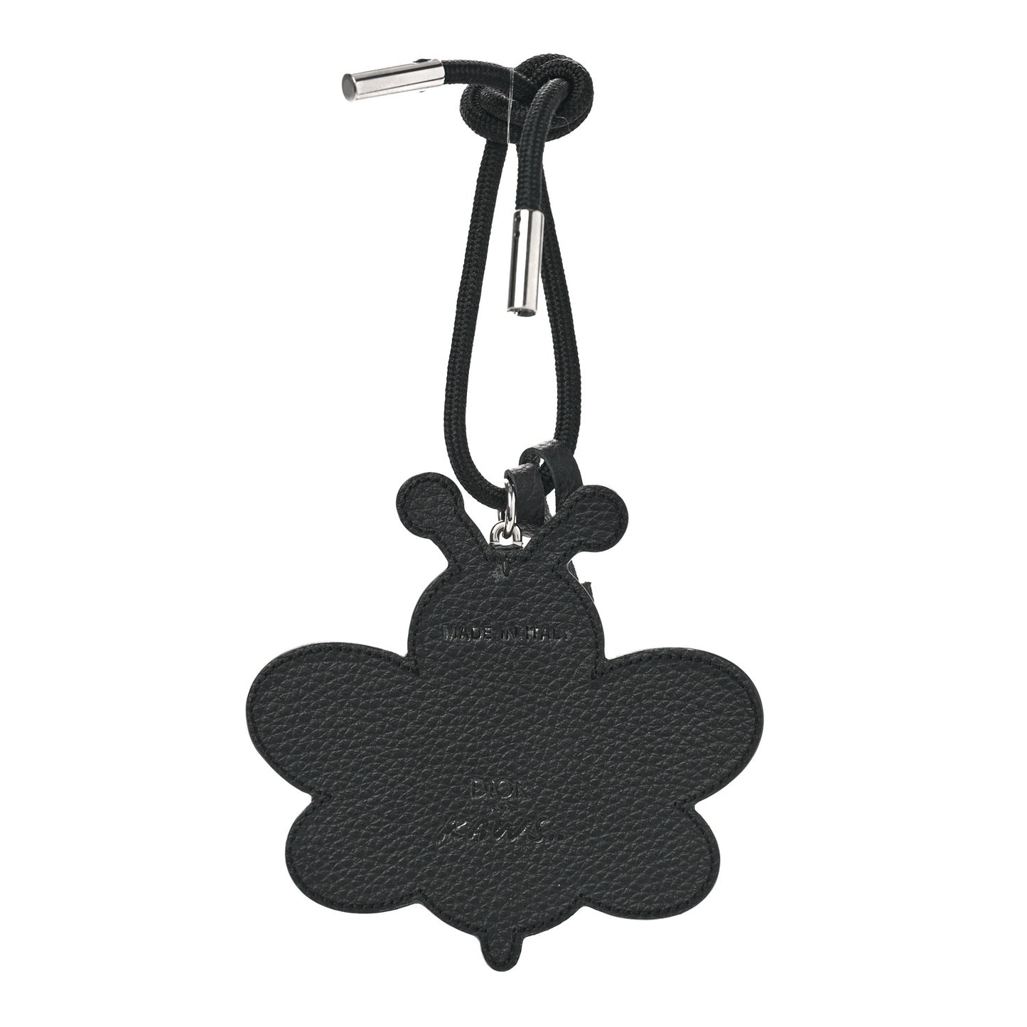 x KAWS Grained Calfskin Bee Charm Key Ring Yellow