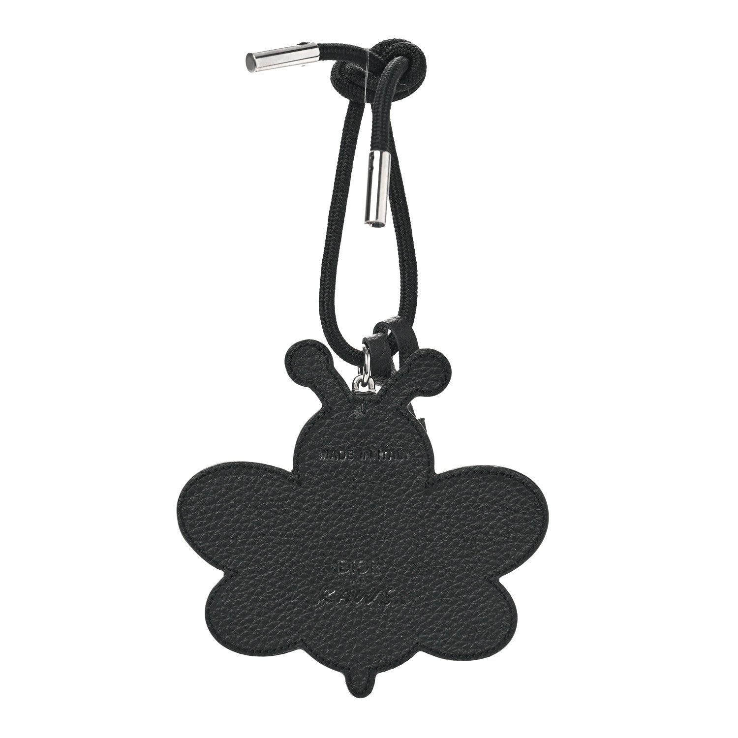 Christian Dior x KAWS Grained Calfskin Bee Charm Key Ring Yellow 3 of 4