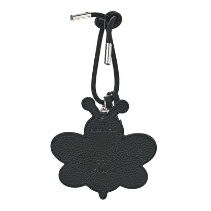 Christian Dior x KAWS Grained Calfskin Bee Charm Key Ring Yellow 3 of 4