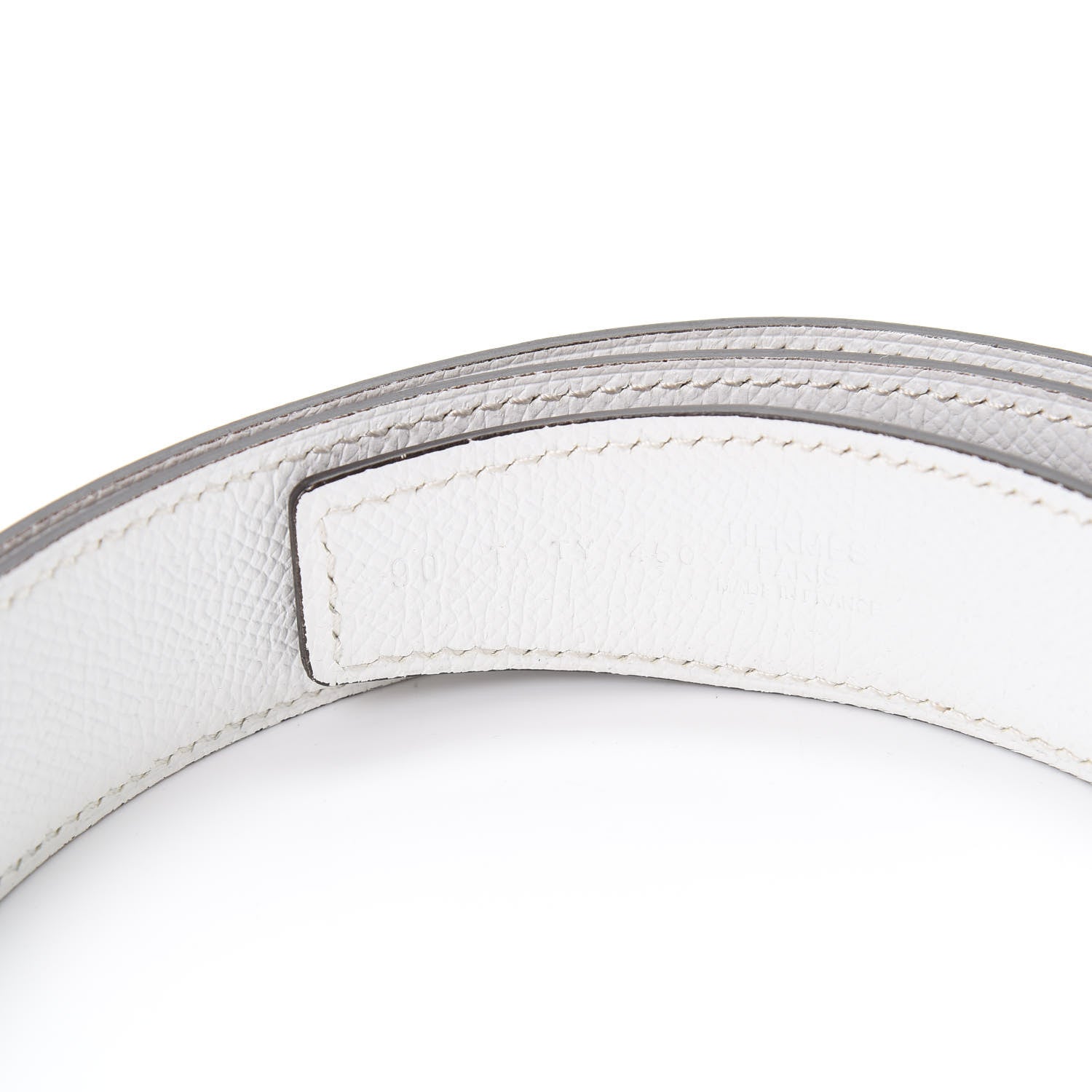 Hermes Swift Epsom 32mm Belt Strap 90 Etoupe White 4 of 5