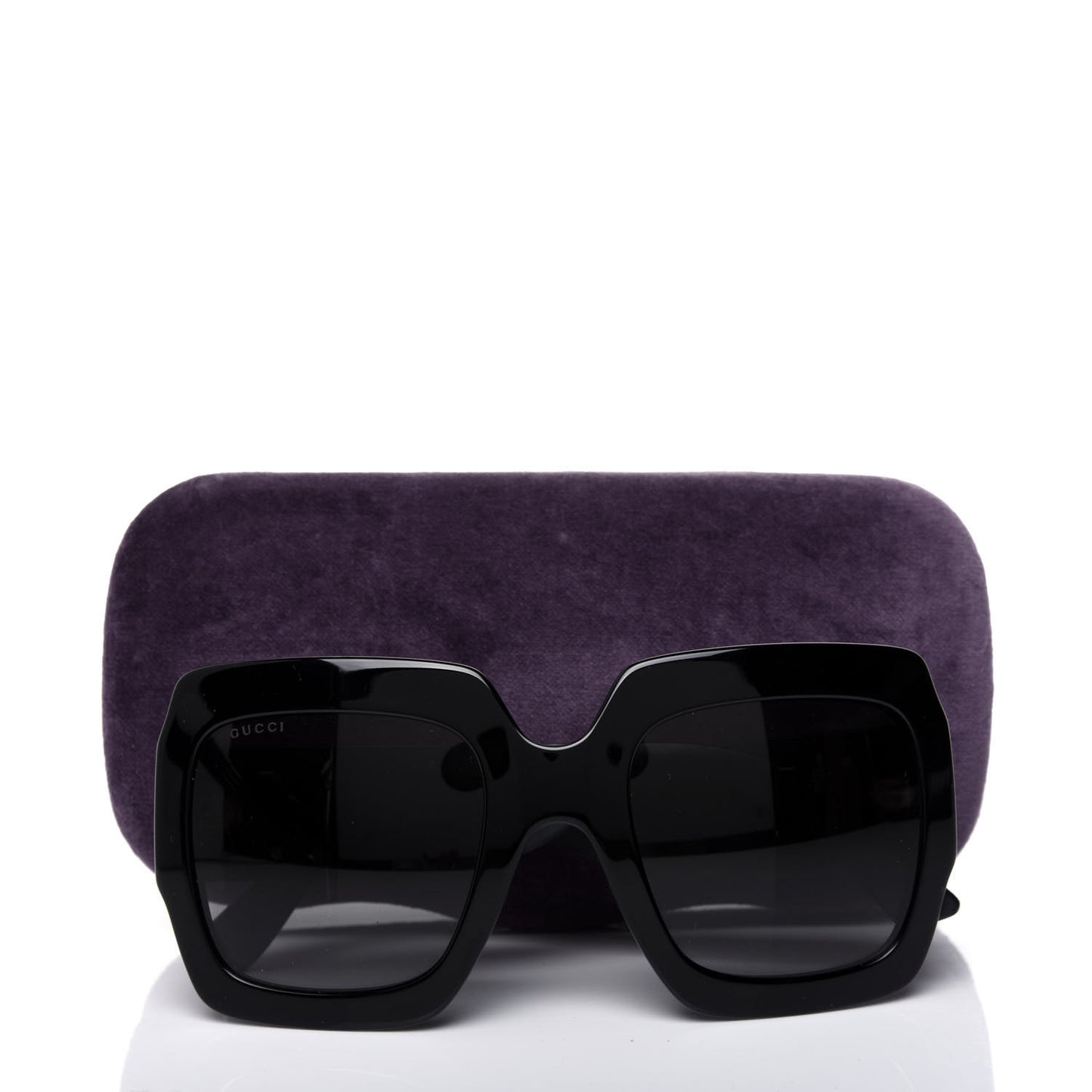Square Frame Glitter GG0102S Sunglasses Black