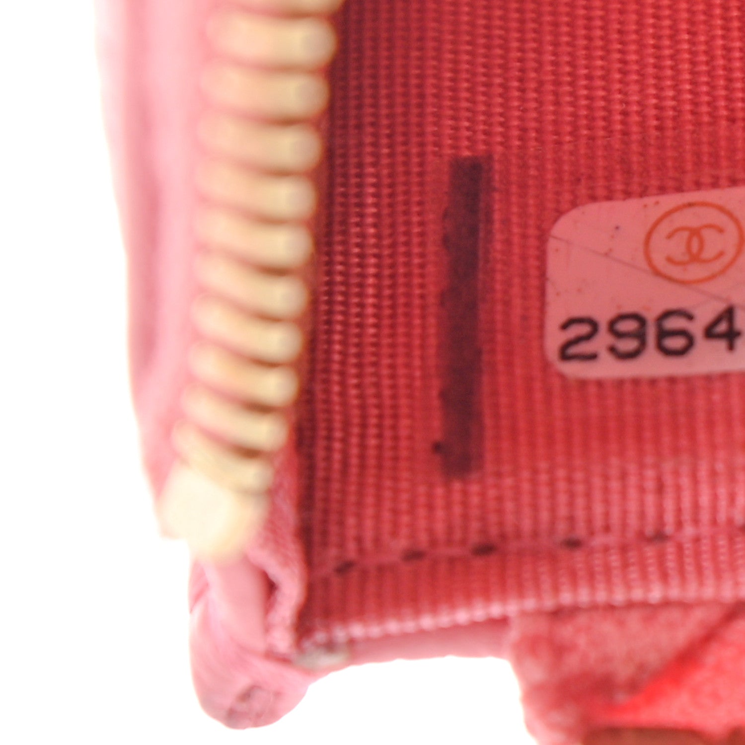 Chanel Caviar Camellia Embossed Classic Flat Wallet Pouch Pink 7 of 8