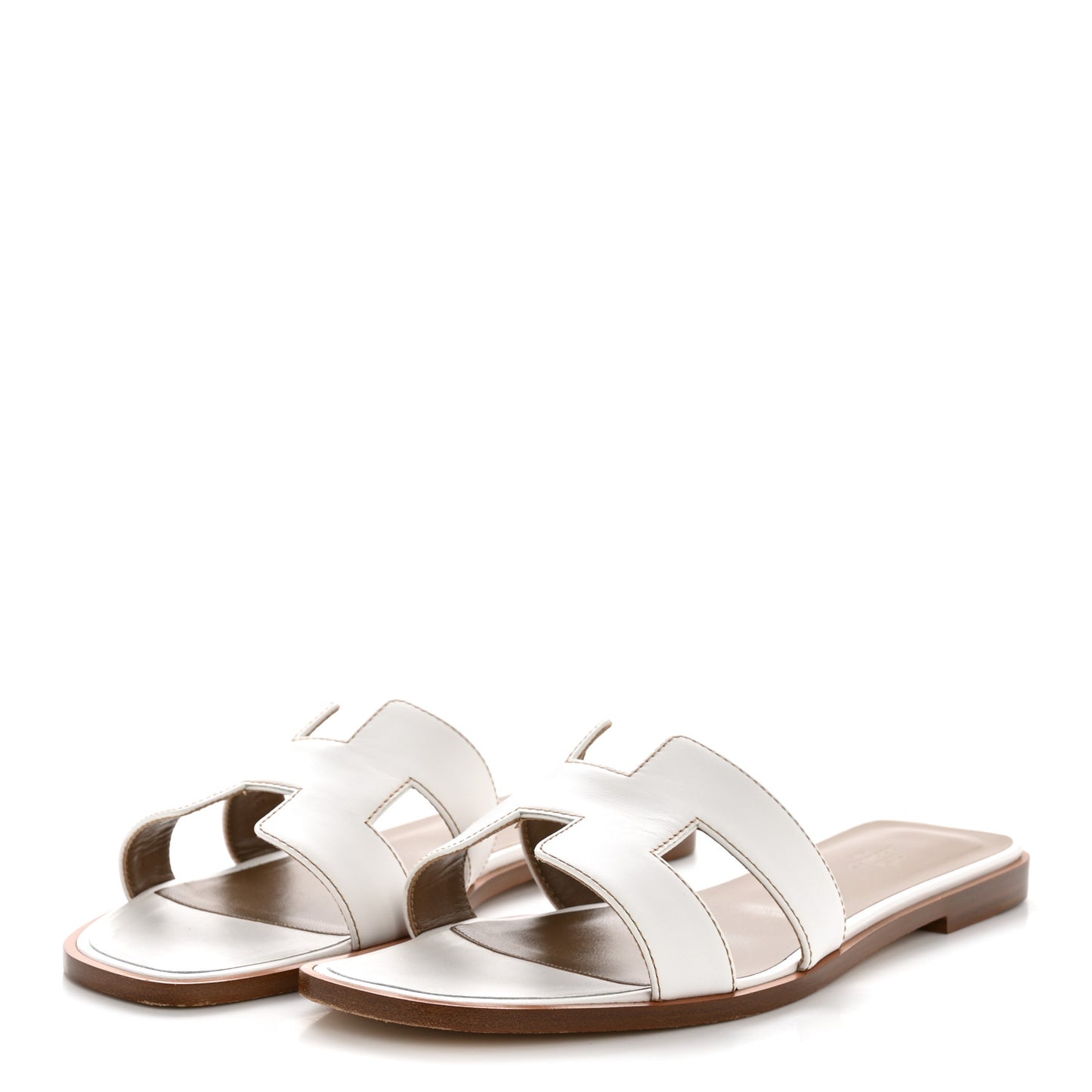 Box Calfskin Oran Sandals 40.5 White