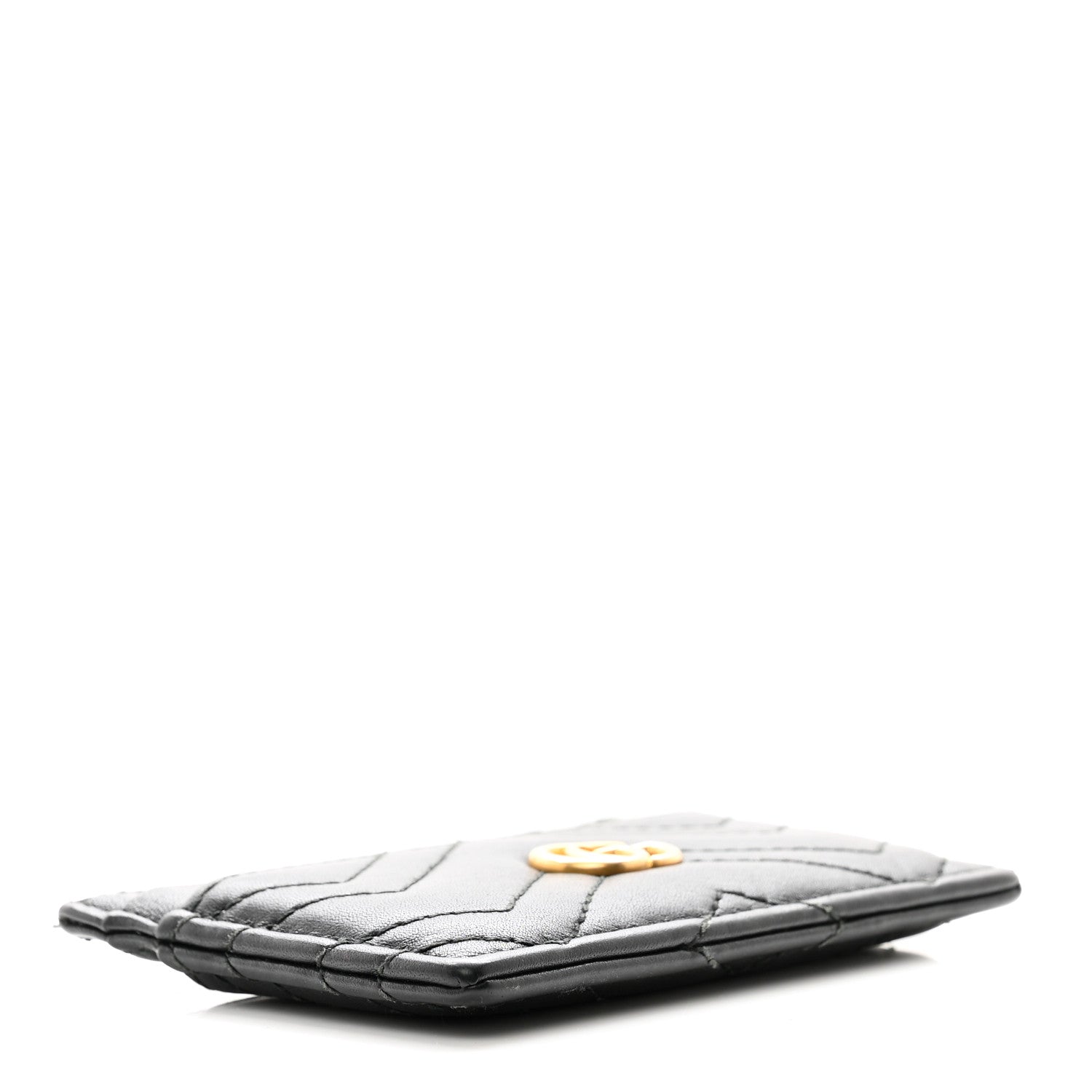 Gucci Calfskin Matelasse GG Marmont Card Holder Black 4 of 7