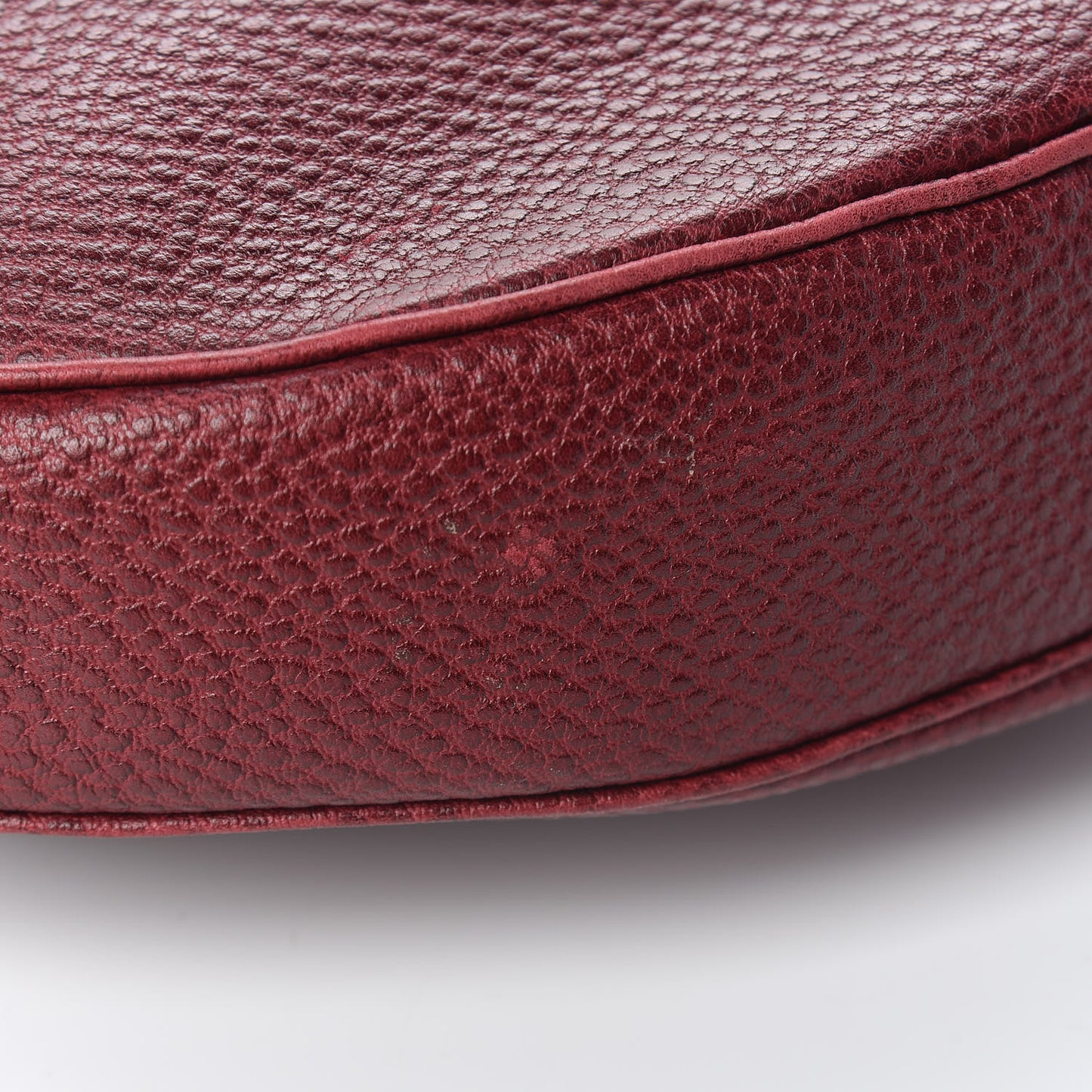 Calfskin Bamboo Ring Hobo Aubergine