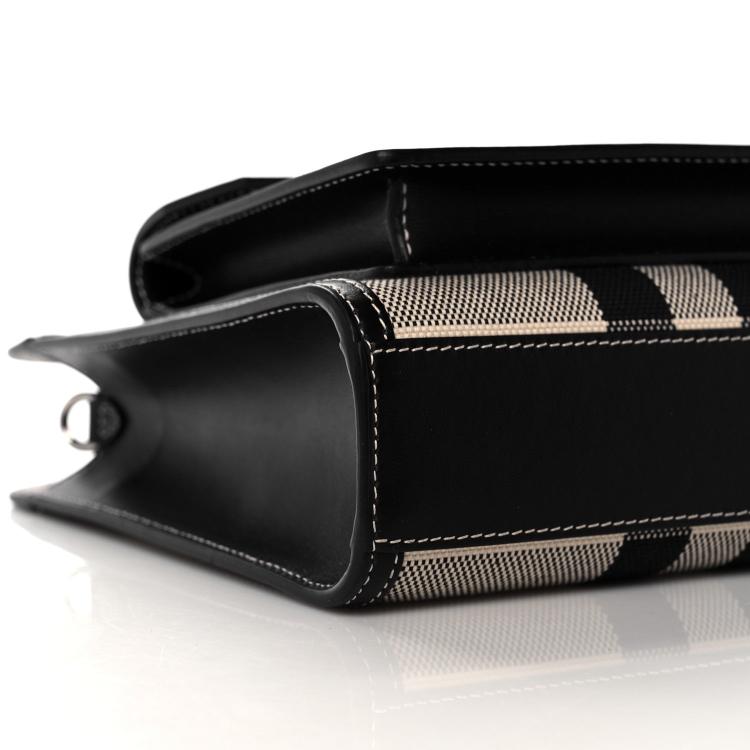 Burberry Smooth Calfskin Archive Canvas Check Mini Pocket Bag Butter Beige Black 9 of 10