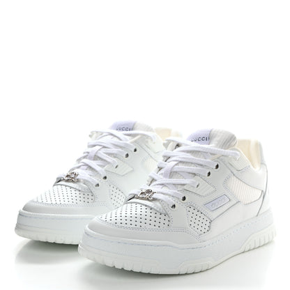 Gucci Calfskin Perforated Sneakers 35.5 Great White 3 of 8