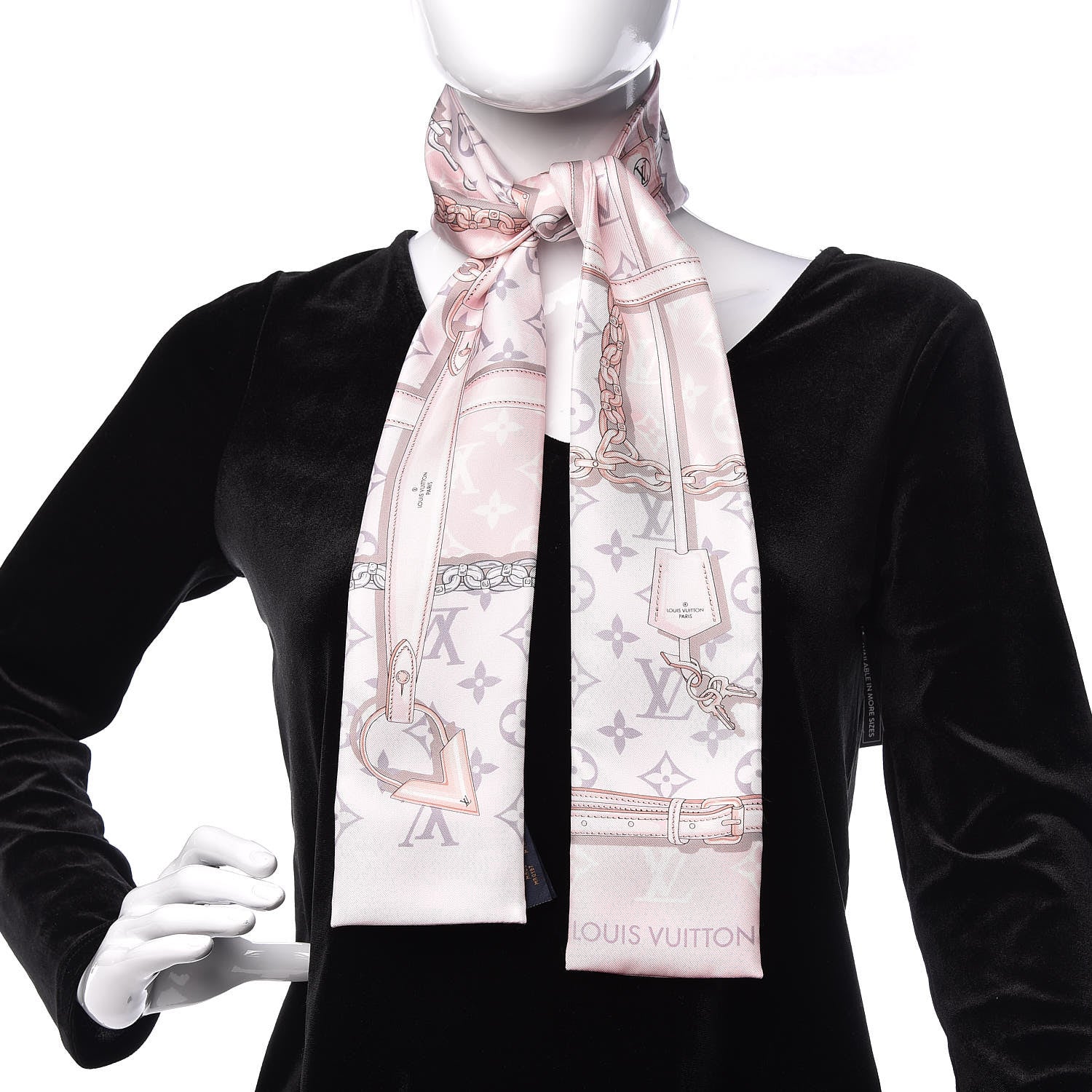 Louis Vuitton Silk Monogram Confidential Bandeau Light Pink 2 of 6