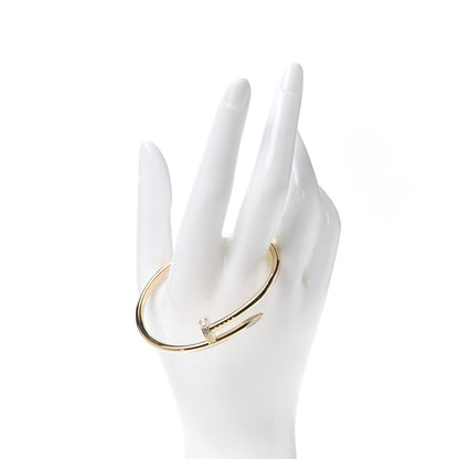 Cartier 18K Yellow Gold Diamond Juste Un Clou Bracelet 17 2 of 5