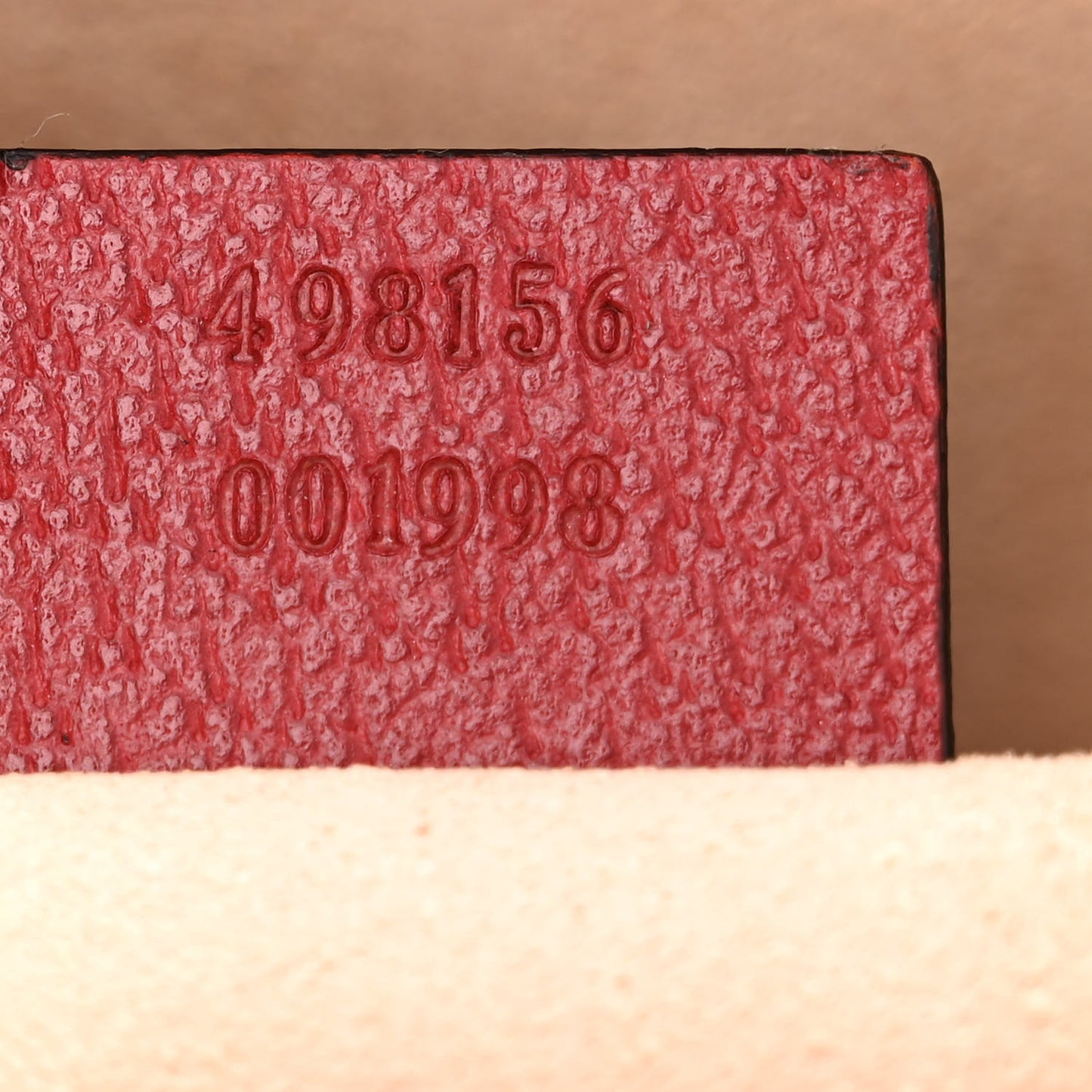 GG Supreme Monogram Flora Textured Calfskin Small Padlock Tote Red