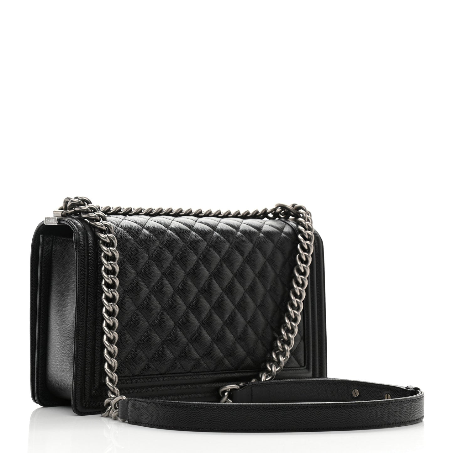Caviar Quilted New Medium Boy Flap Black