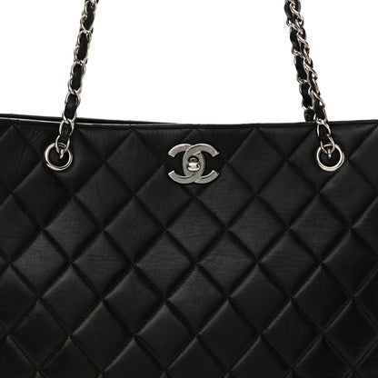 Chanel Lambskin Quilted Shopping Tote Black 8 of 11