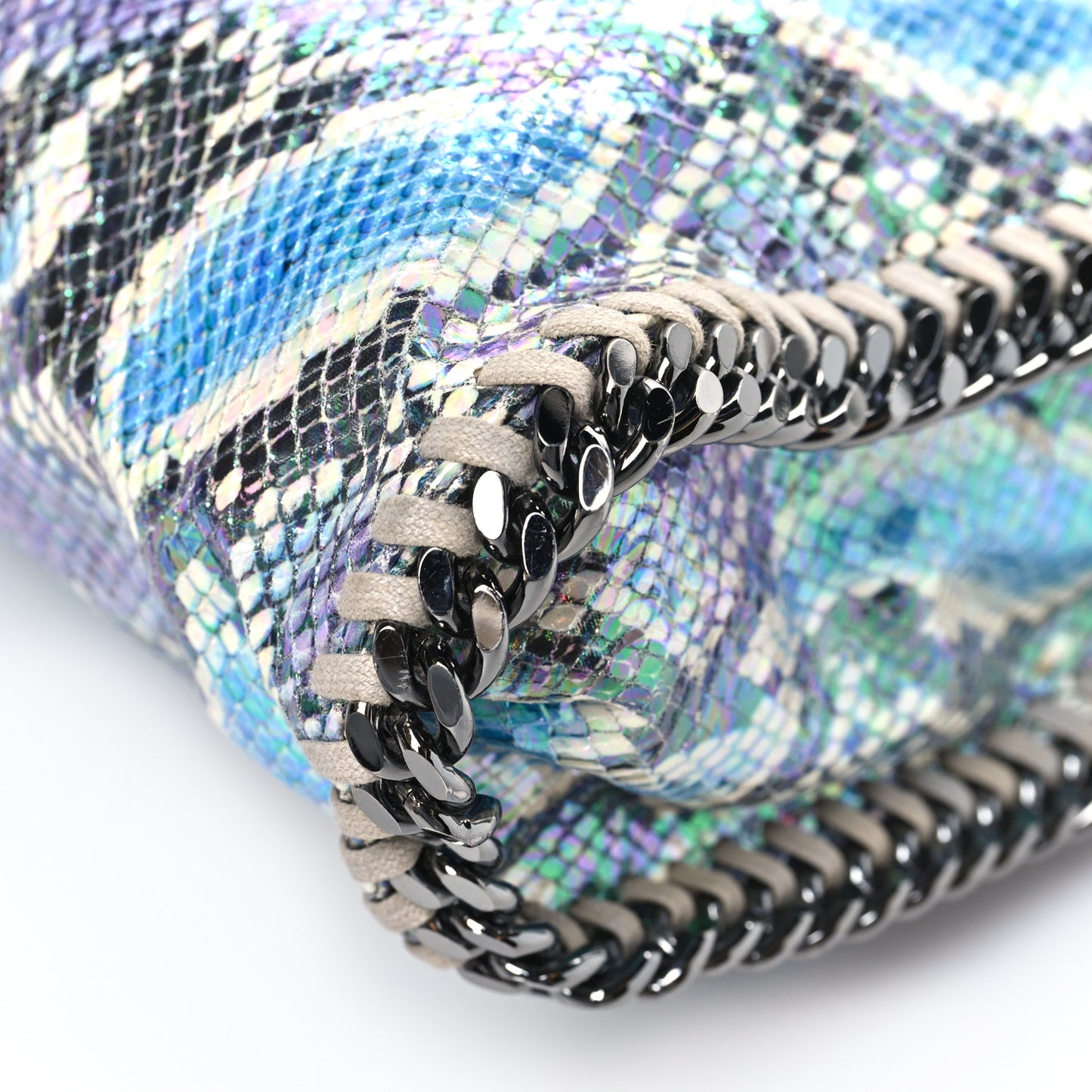 Eco Python Oleographic Small Falabella Tote Navy