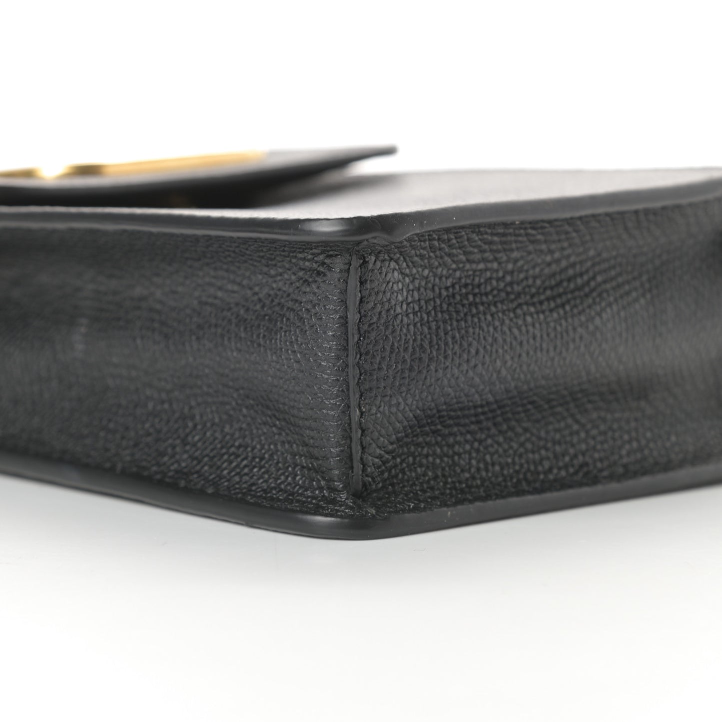 Calfskin Vlogo Phone Pouch Black