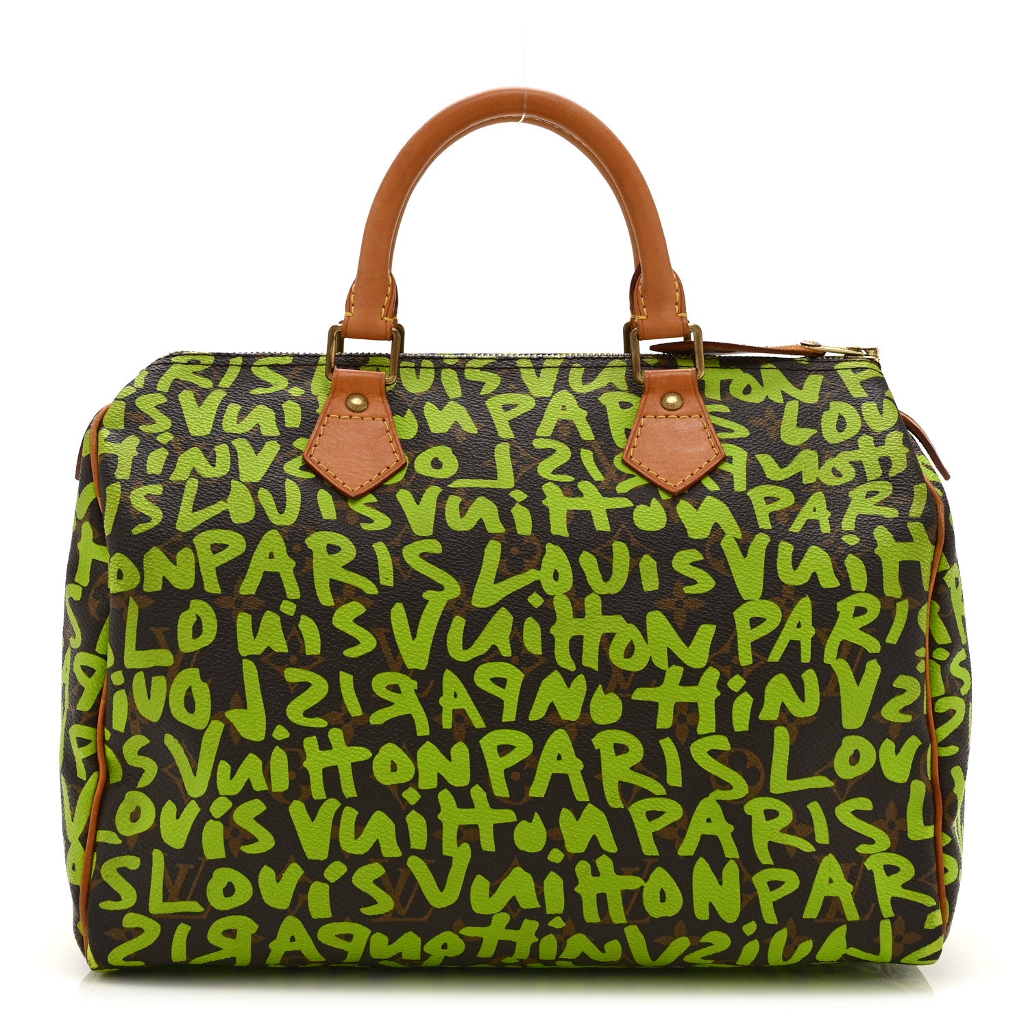 Louis Vuitton Monogram Graffiti Speedy 30 Green 1 of 10