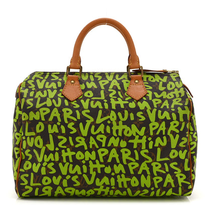 Louis Vuitton Monogram Graffiti Speedy 30 Green 1 of 10
