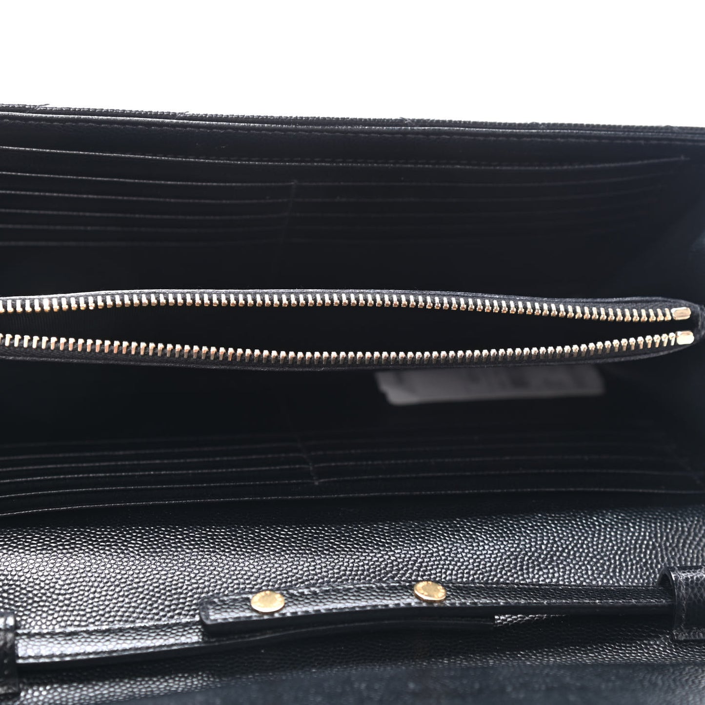 Grain De Poudre Matelasse Chevron Monogram Chain Wallet Black