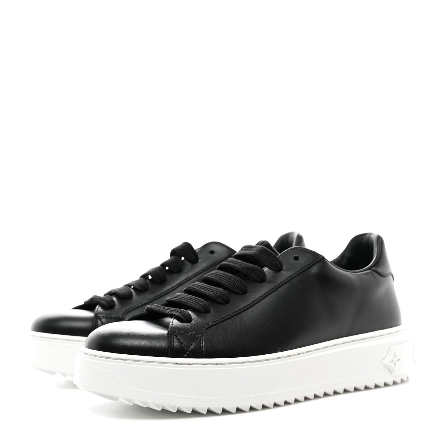 Calfskin Time Out Sneakers 38 Black