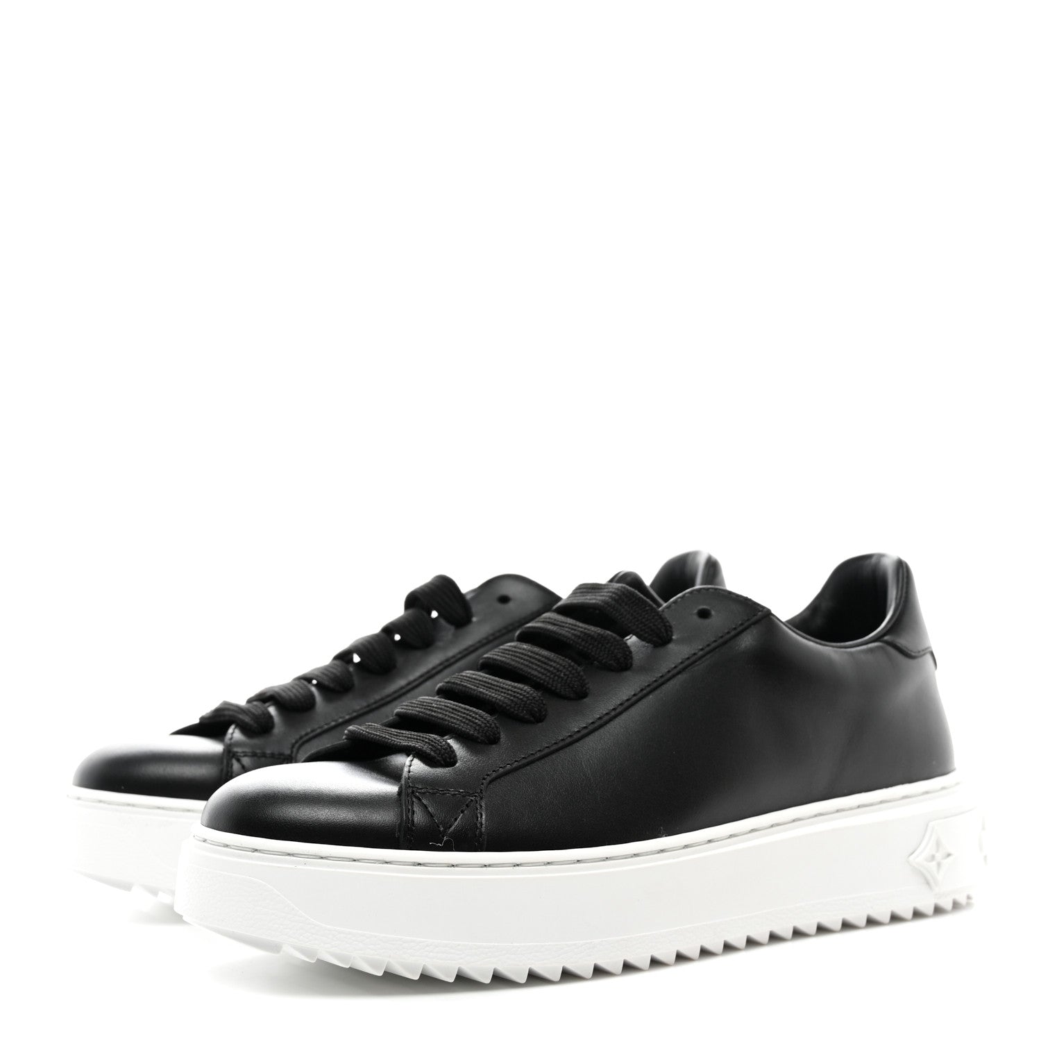 Louis Vuitton Calfskin Time Out Sneakers 38 Black 3 of 10