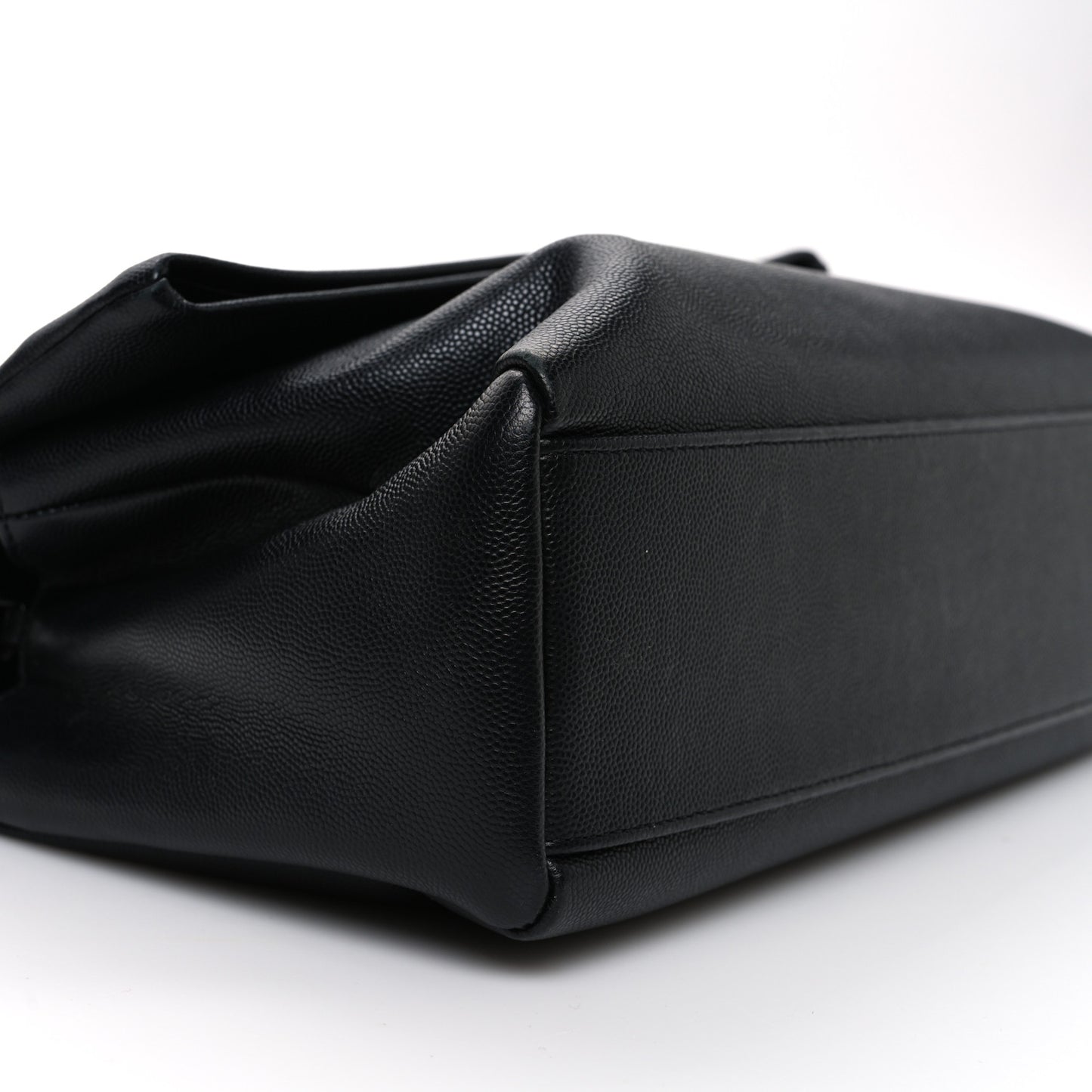 Grain De Poudre Medium West Hollywood Monogram Fold-Over Black