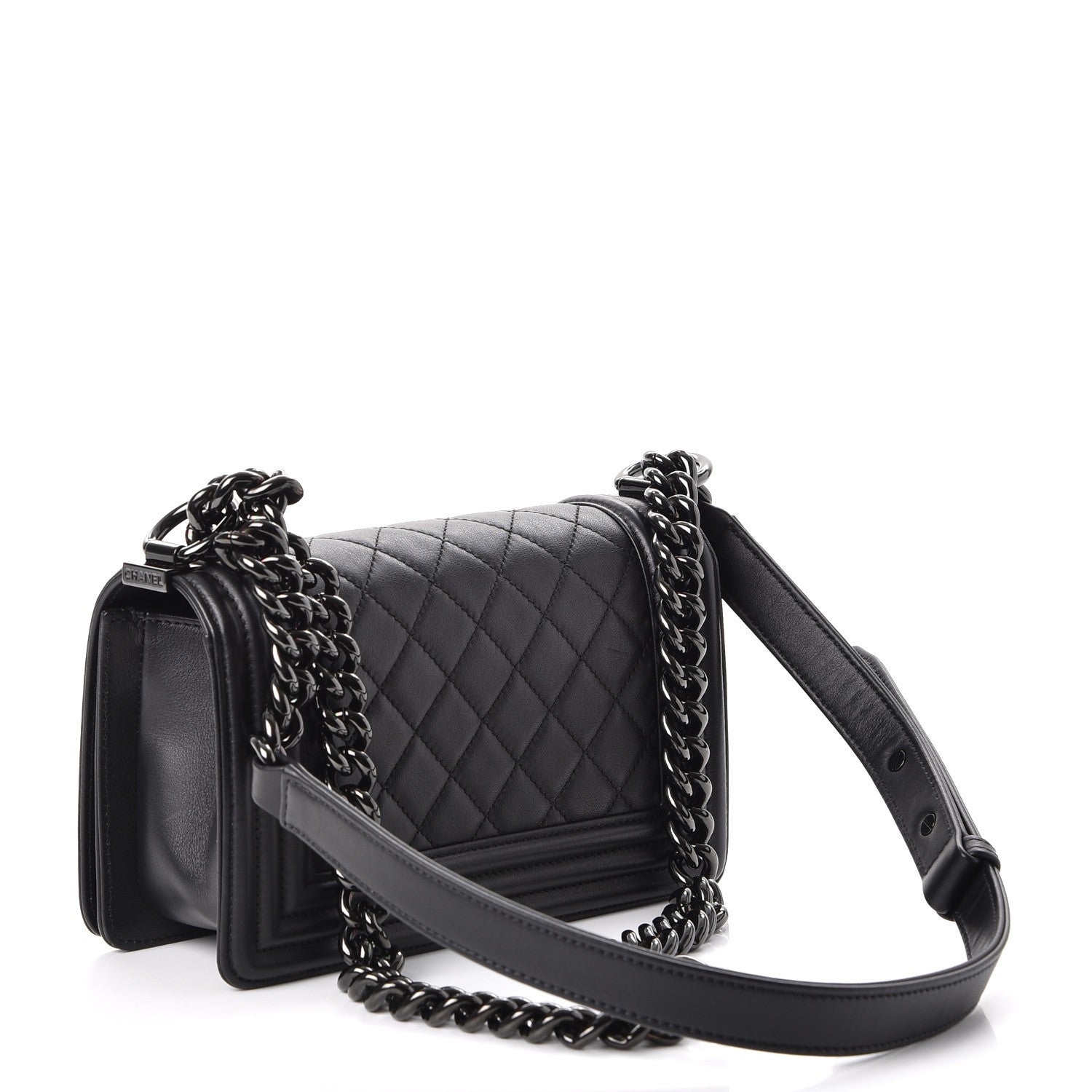 Chanel Calfskin Quilted Small Boy Flap So Black 4 of 9