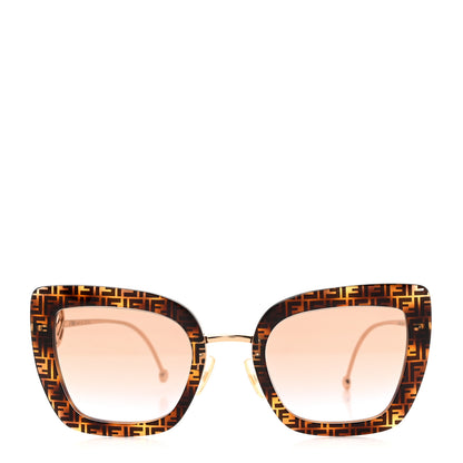 Fendi Acetate Metal F is Fendi FF Square Cat Eye Sunglasses FF 0408/S Havana 2 of 7
