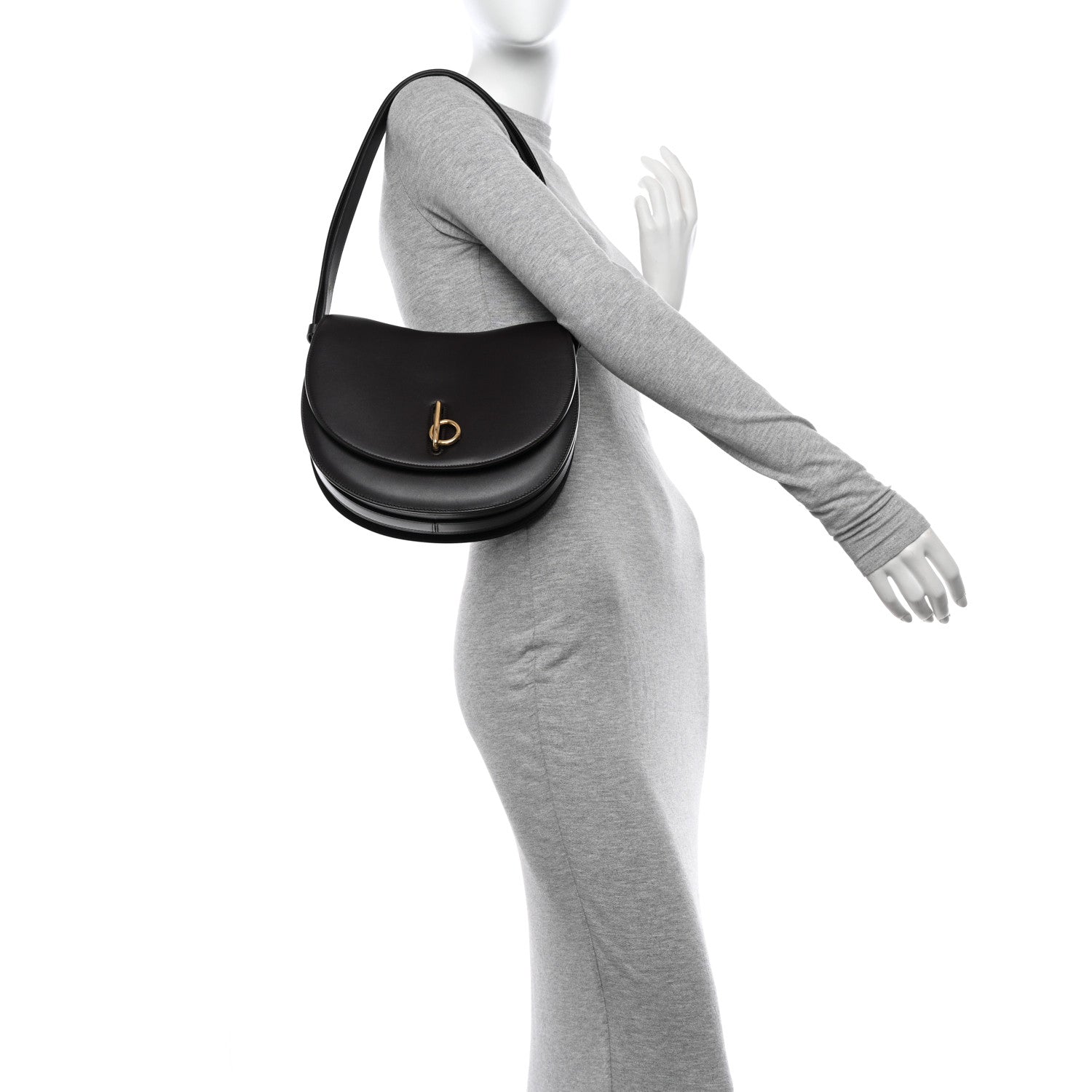 Burberry Calfskin Medium Rocking Horse Crossbody Brown 2 of 11