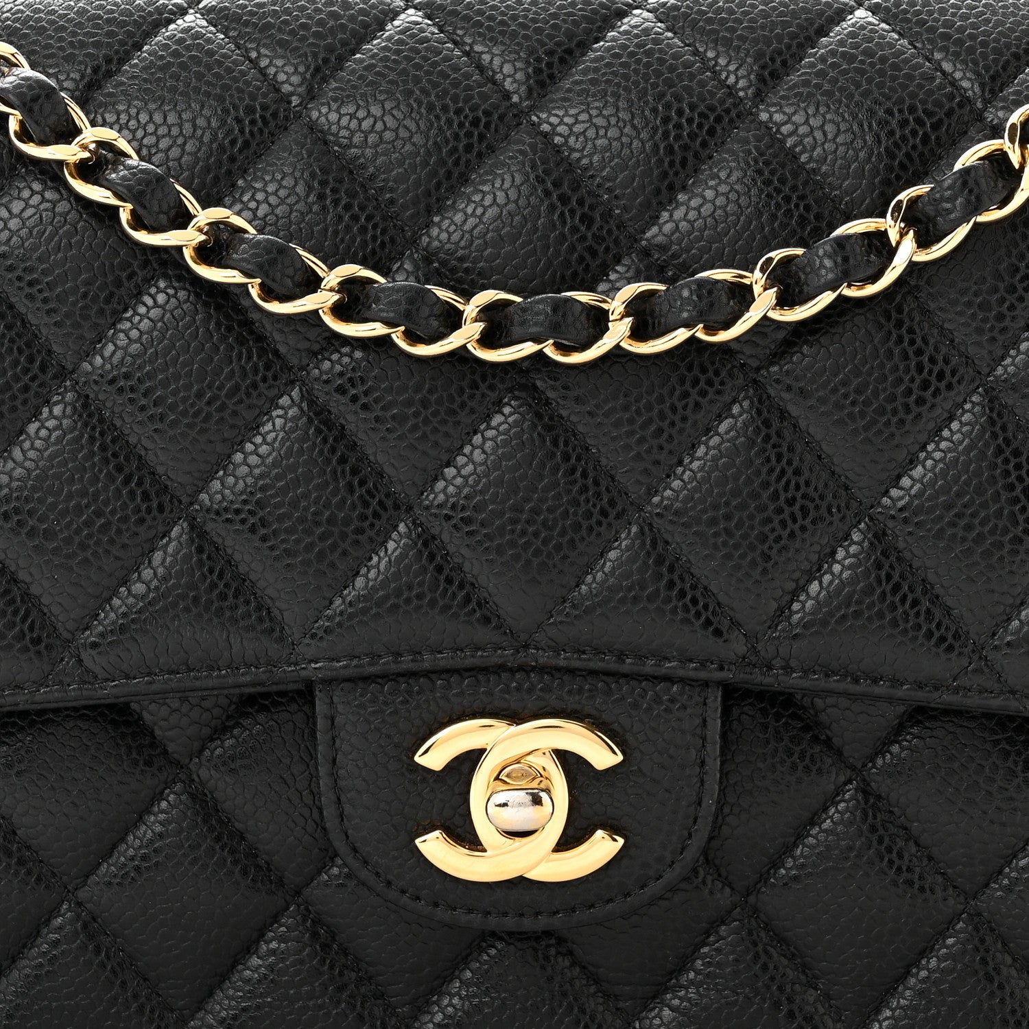Chanel Caviar Quilted Medium Double Flap Black 8 of 12