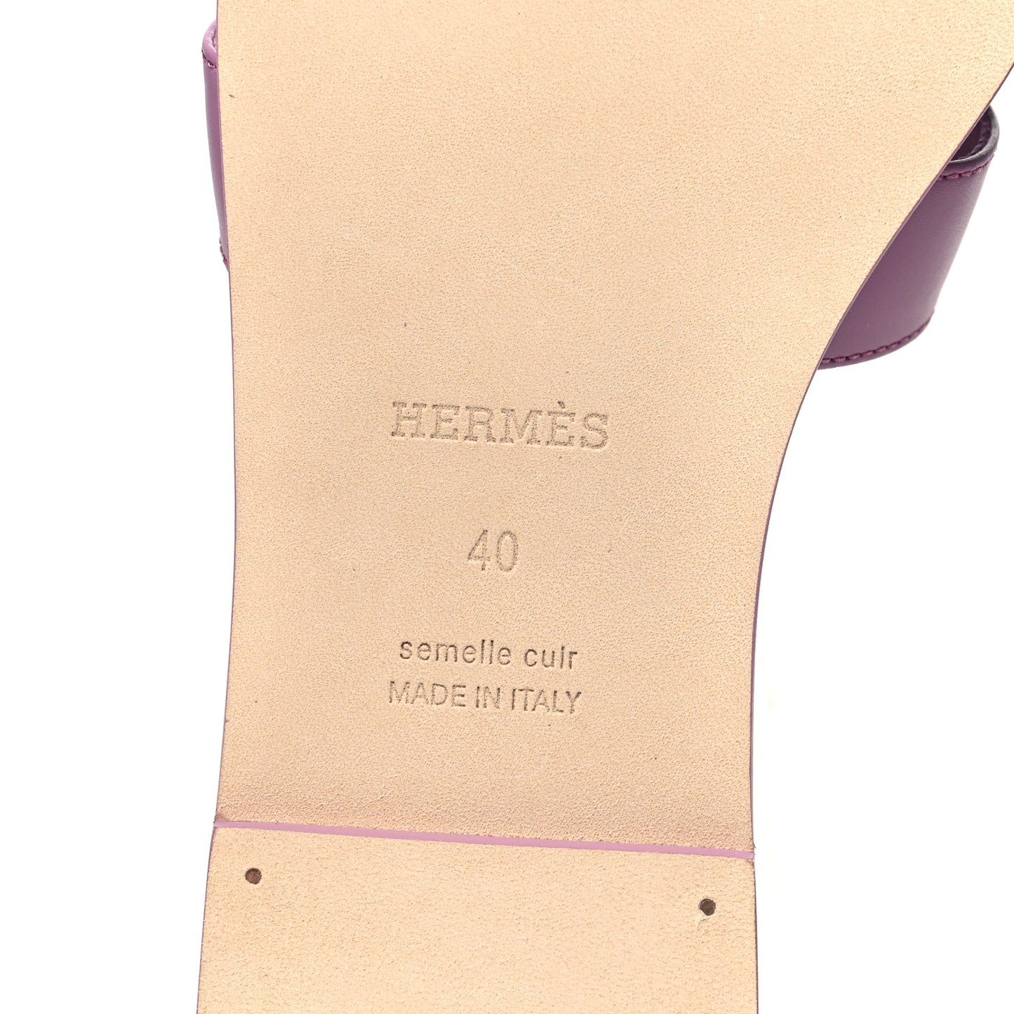 Calfskin Oran Sandals 40 Bruyère