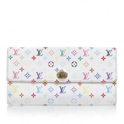 Louis Vuitton Monogram Multicolor Sarah Wallet White 1 of 13