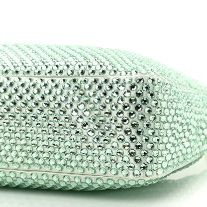 Prada Satin Crystal Mini Re-Edition 2000 Bag Acqua 10 of 10