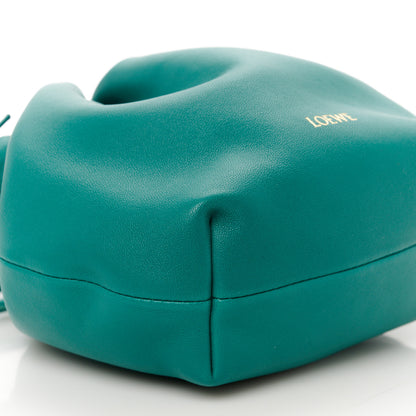 Loewe Mellow Nappa Lambskin Jade Mini Flamenco Knot Clutch Emerald Green 10 of 12