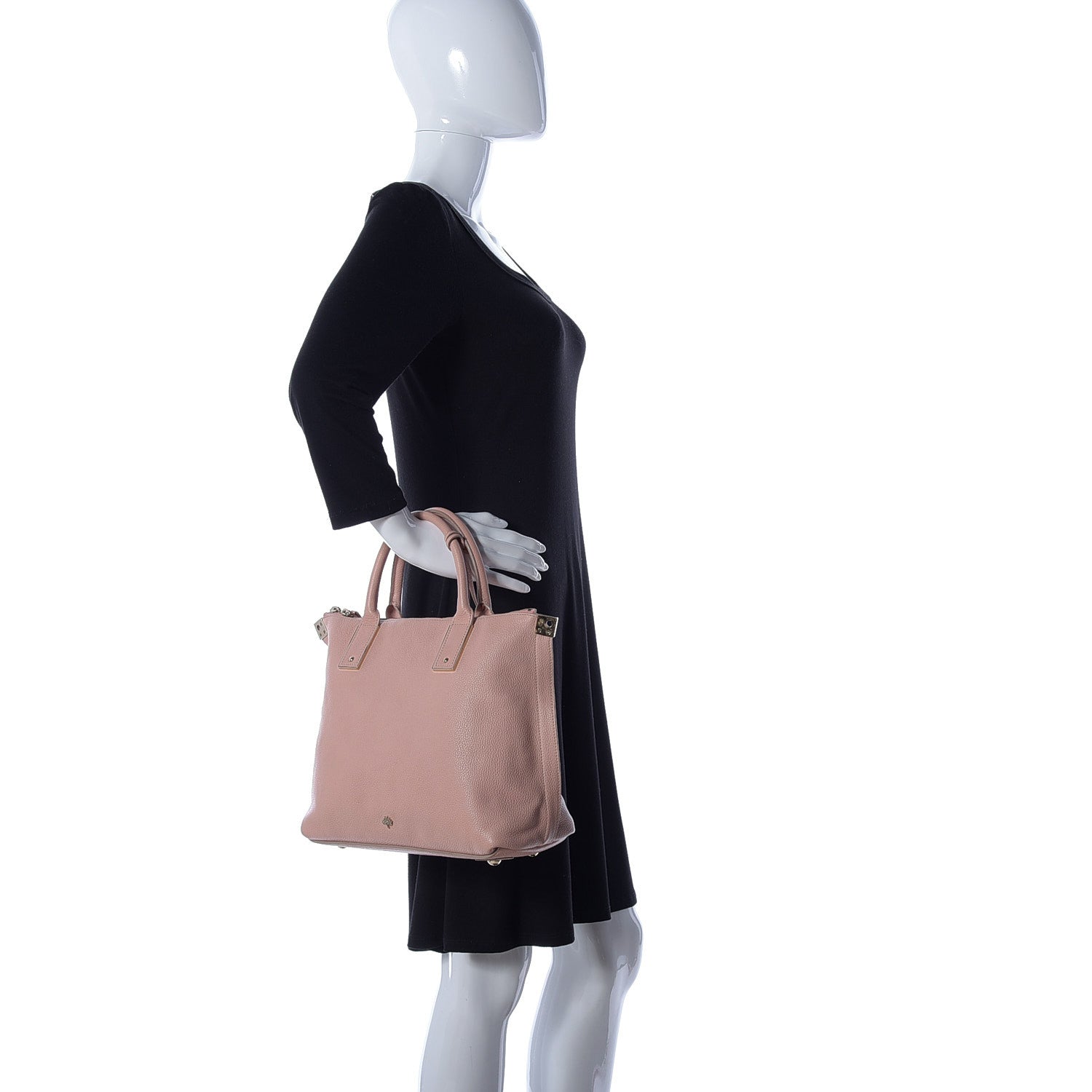 Mulberry Classic Grained Calfskin Small Alice Satchel Blush 3 of 10