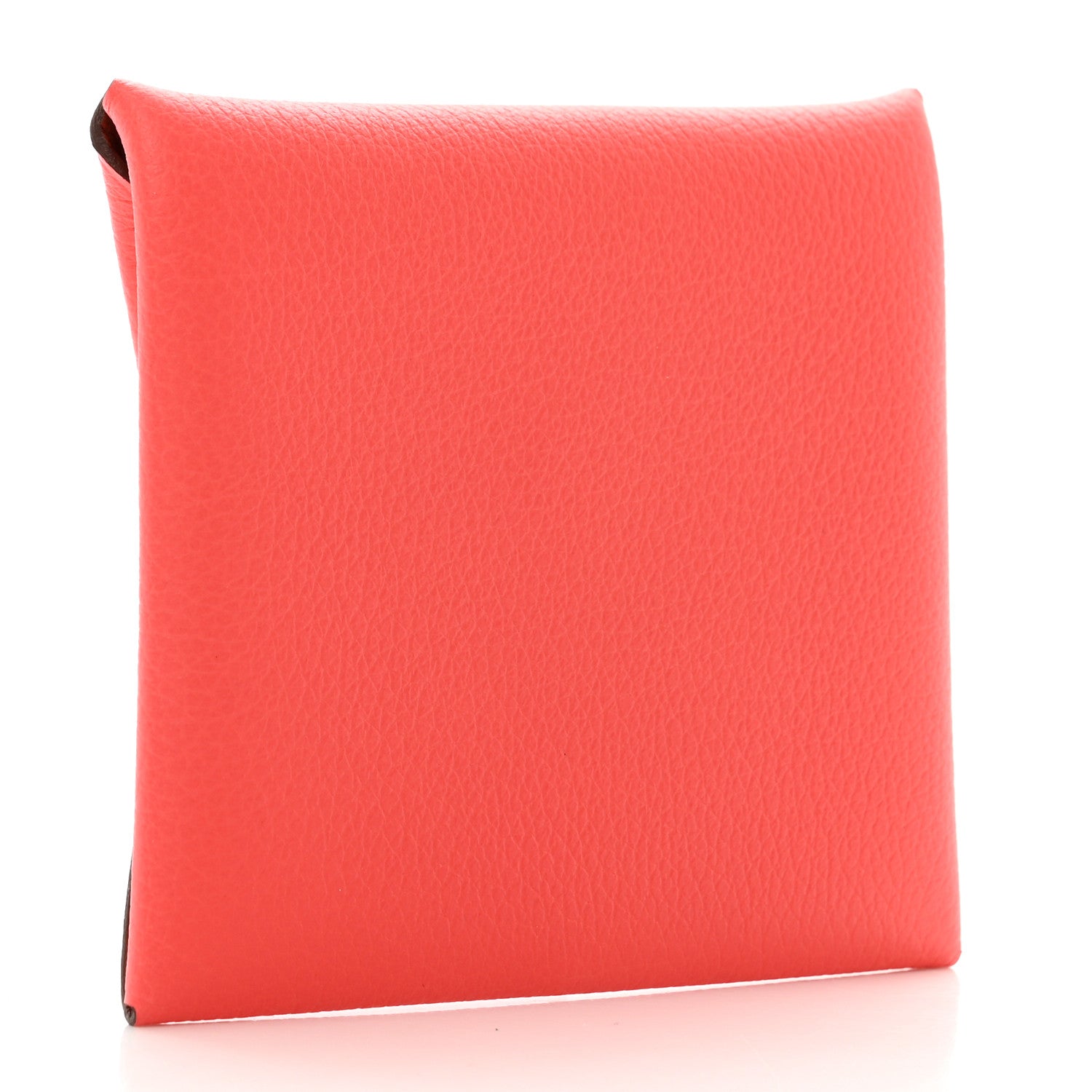 Hermes Chevre Mysore Bastia Verso Coin Purse Rose Texas Sienne 3 of 7