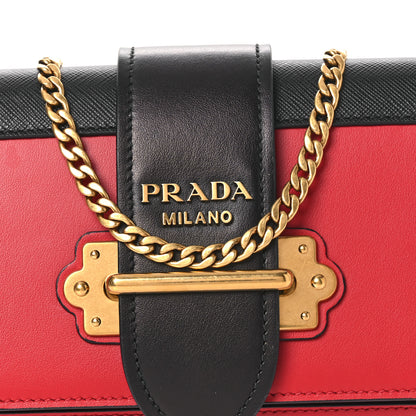 Prada Saffiano City Calf Cahier Belt Bag Fuoco Black 7 of 11