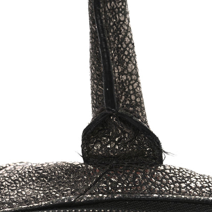 Saint Laurent Crackled Calfskin Small Volcano Easy Sac Silver 10 of 15
