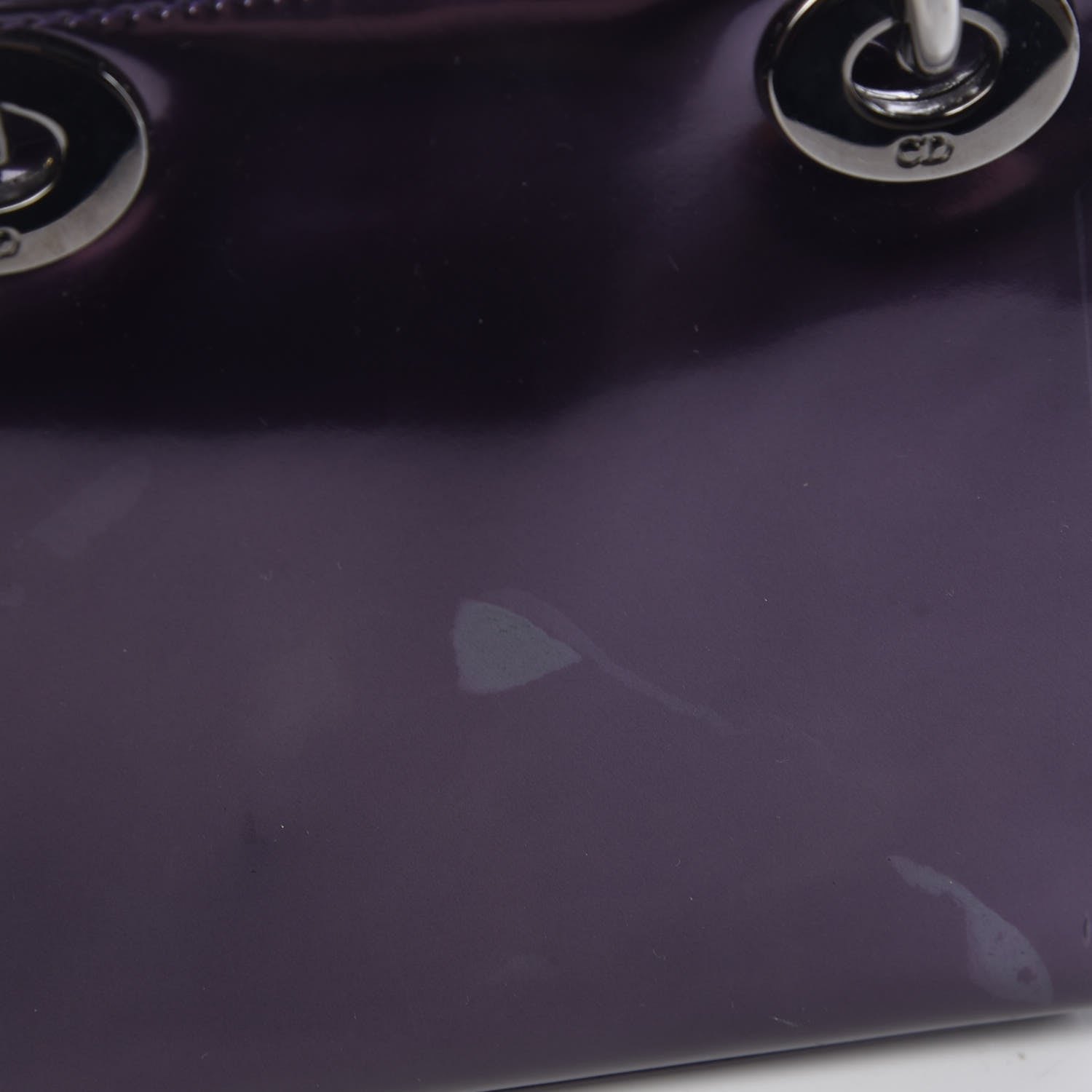 Christian Dior Patent Mini Lady Dior Purple 9 of 12