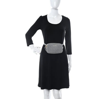 Miu Miu Nappa Matelasse Marsupio Belt Bag Nube 2 of 9
