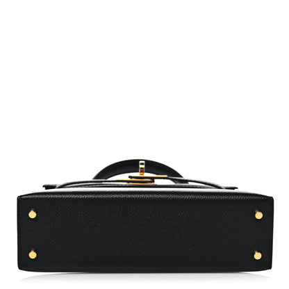 Hermes Epsom Mini Kelly Sellier 20 Black 6 of 32