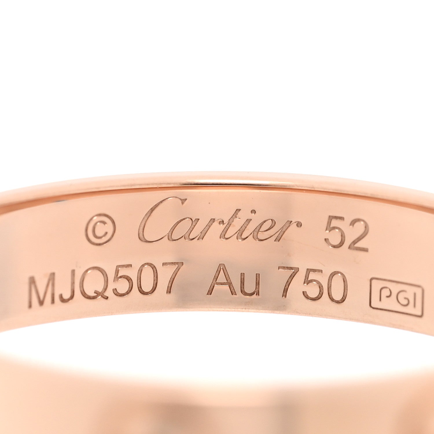 Cartier 18K Pink Gold 3.5mm LOVE Wedding Band Ring 52 6 4 of 5