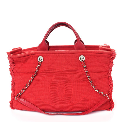 Chanel Canvas Large Double Face Shopping Tote Red 1 of 12